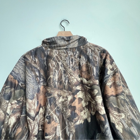 Vintage LL Bean x Mossy Oak Break-up XL Camo Jacket 1/2 Zip Hunting Camouflage - Picture 14 of 15